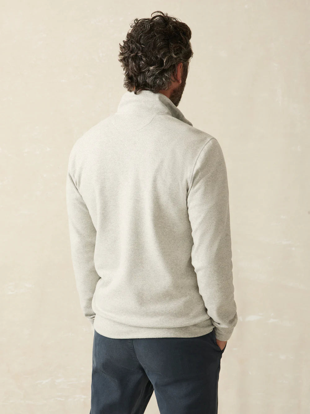 Legend Sweater Quarter Zip- Light Heather Grey