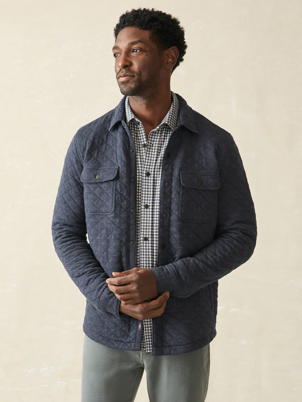 Epic Quilted Fleece CPO- Navy Melange