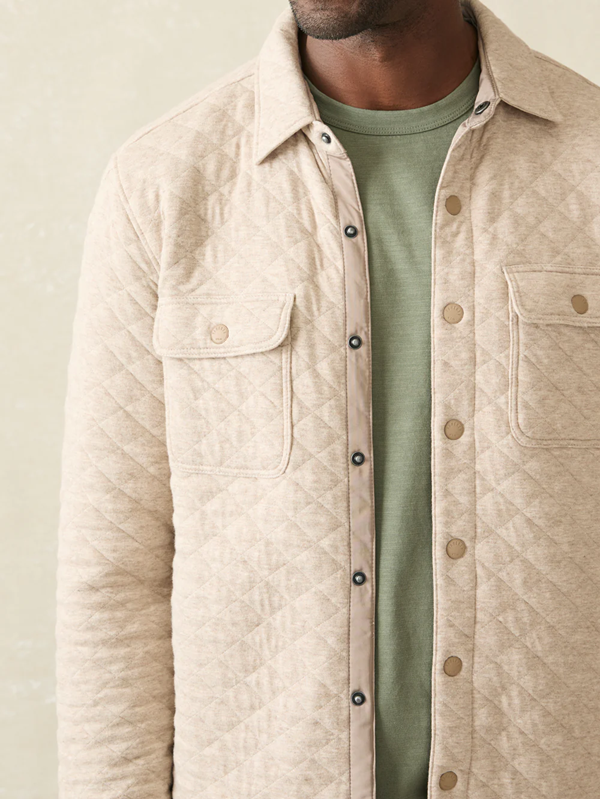 Epic Quilted Fleece CPO- Oatmeal Melange