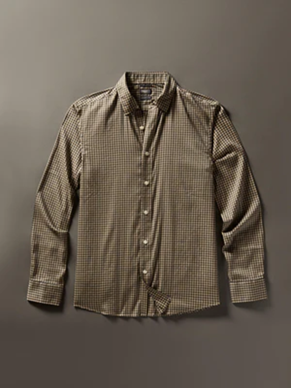 The Movement Shirt-Charcoal Tan Gingham