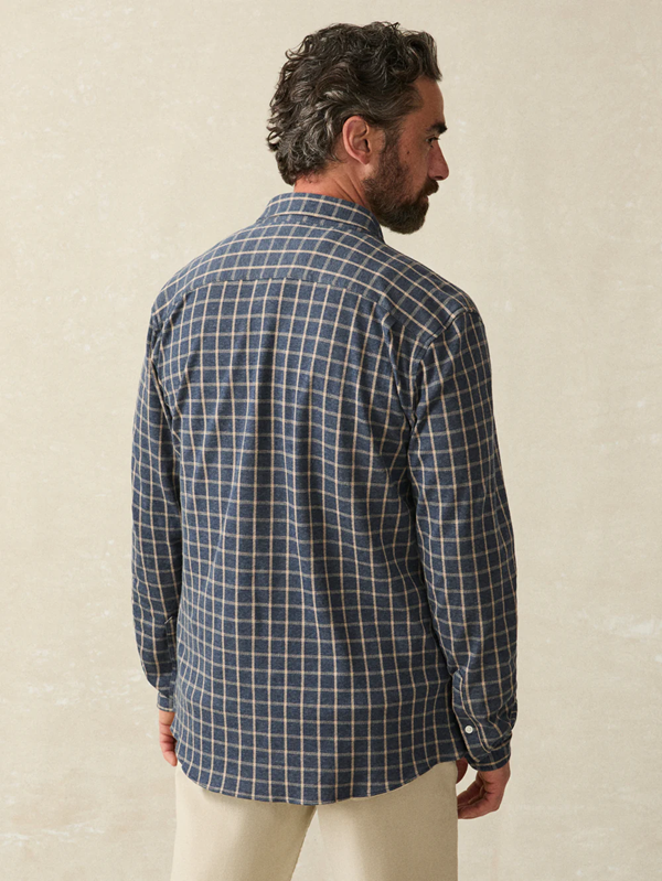 Coastline Knit Shirt - Twilight Check