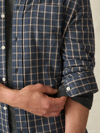 Coastline Knit Shirt - Twilight Check