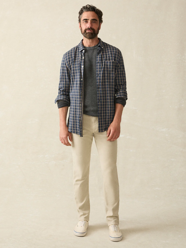 Coastline Knit Shirt - Twilight Check