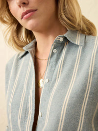 Women's Nazare Flannel Relaxed Shirt - Blue Cove
