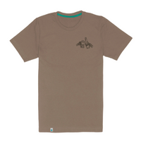 Shootin' Hand Salud T-Shirt- Light Brown