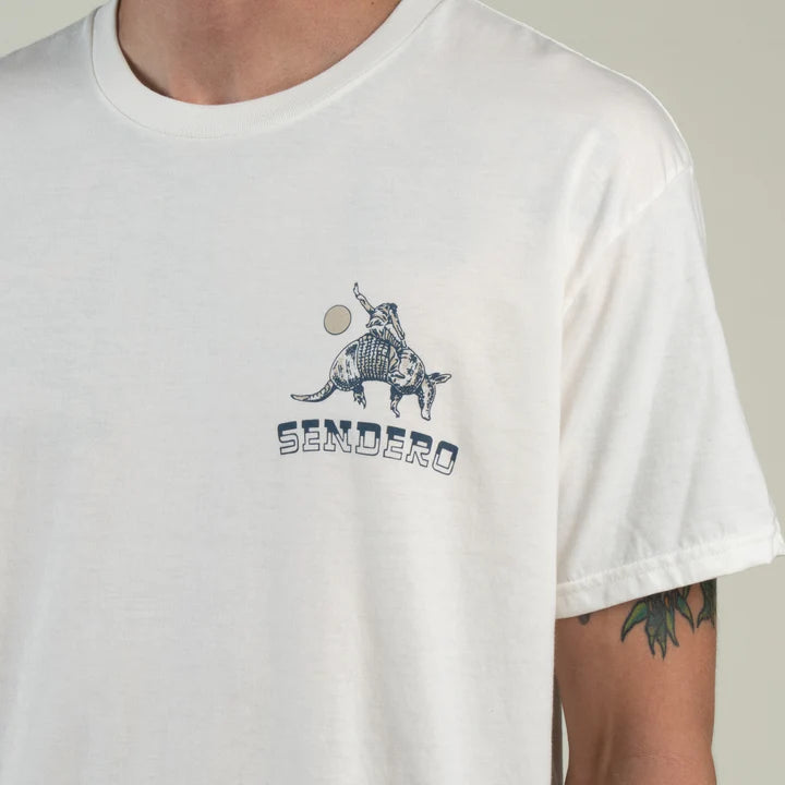 Armadillo Rodeo T-Shirt- Vintage White