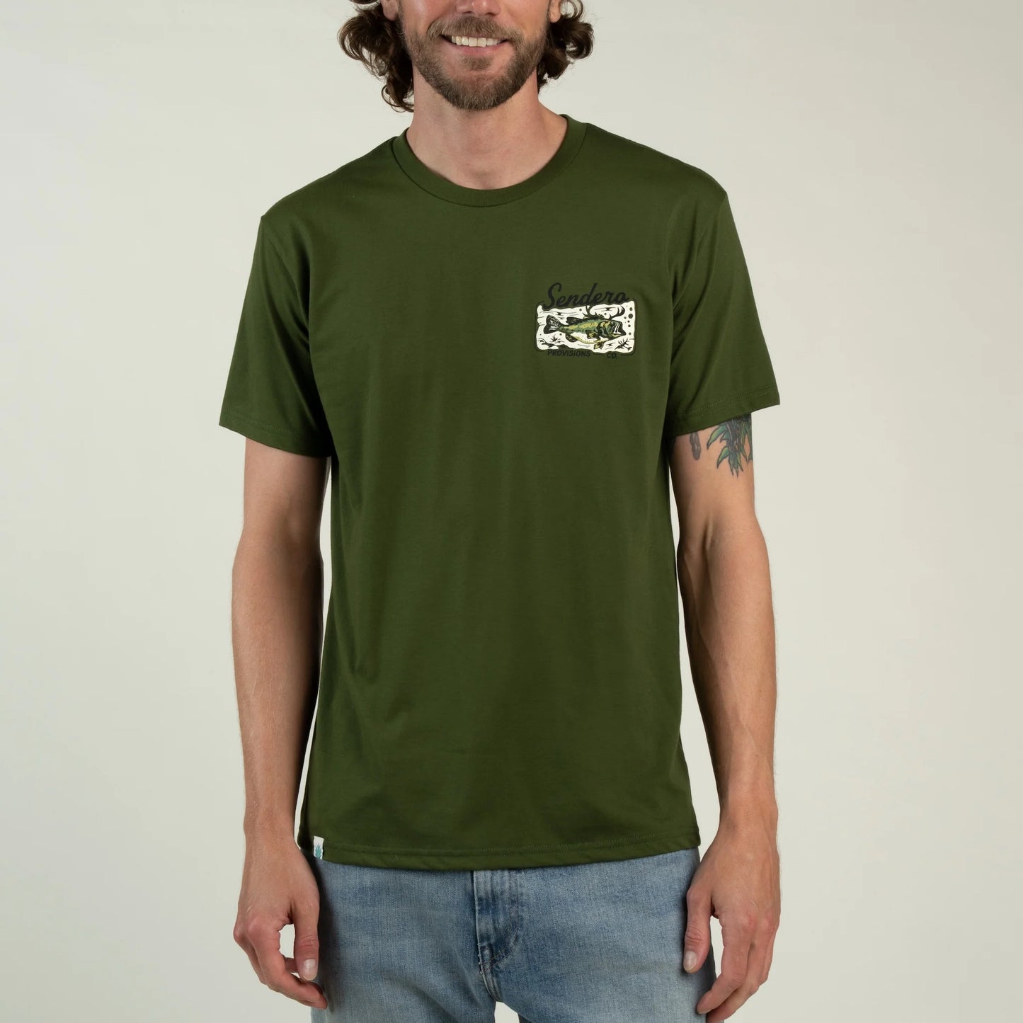 Deer Fishers T-Shirt- Army Green