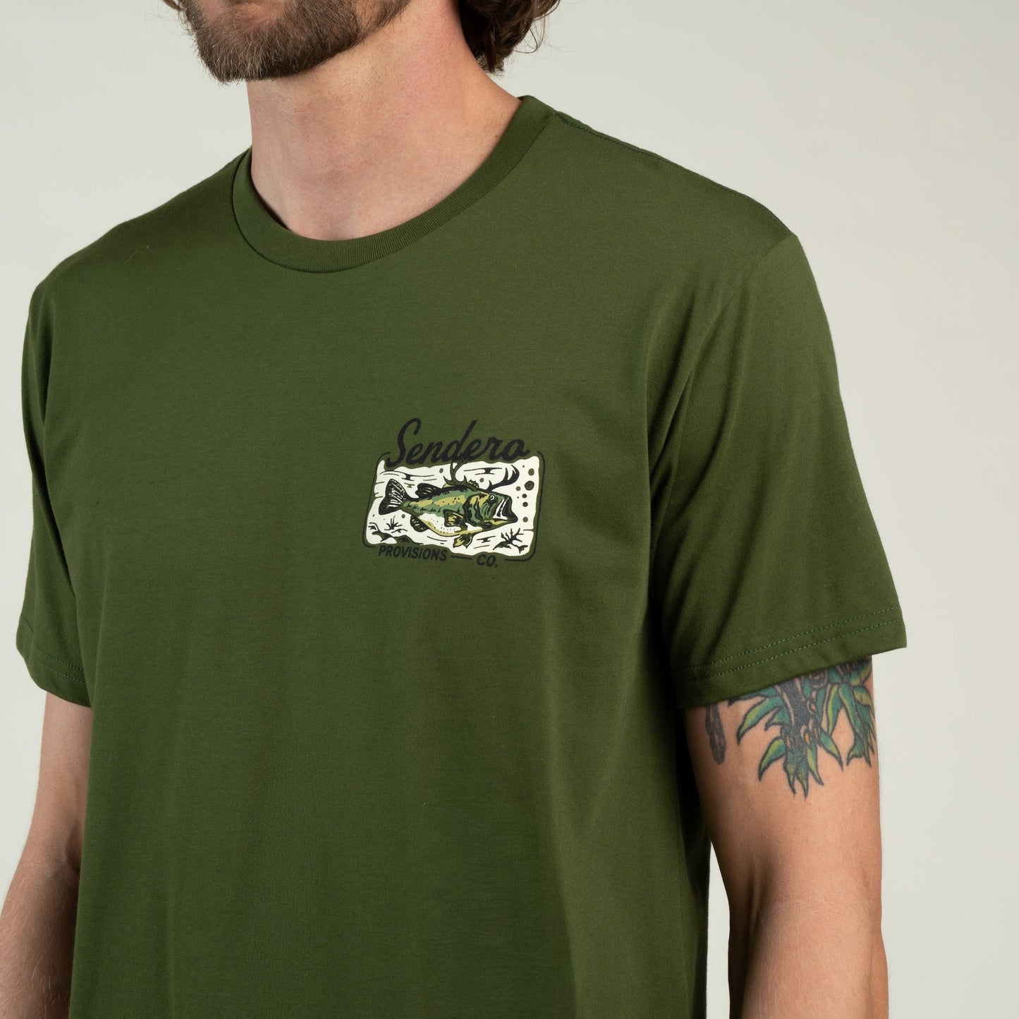 Deer Fishers T-Shirt- Army Green