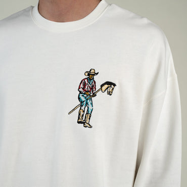 Stick Horse Sweatshirt- Vintage White