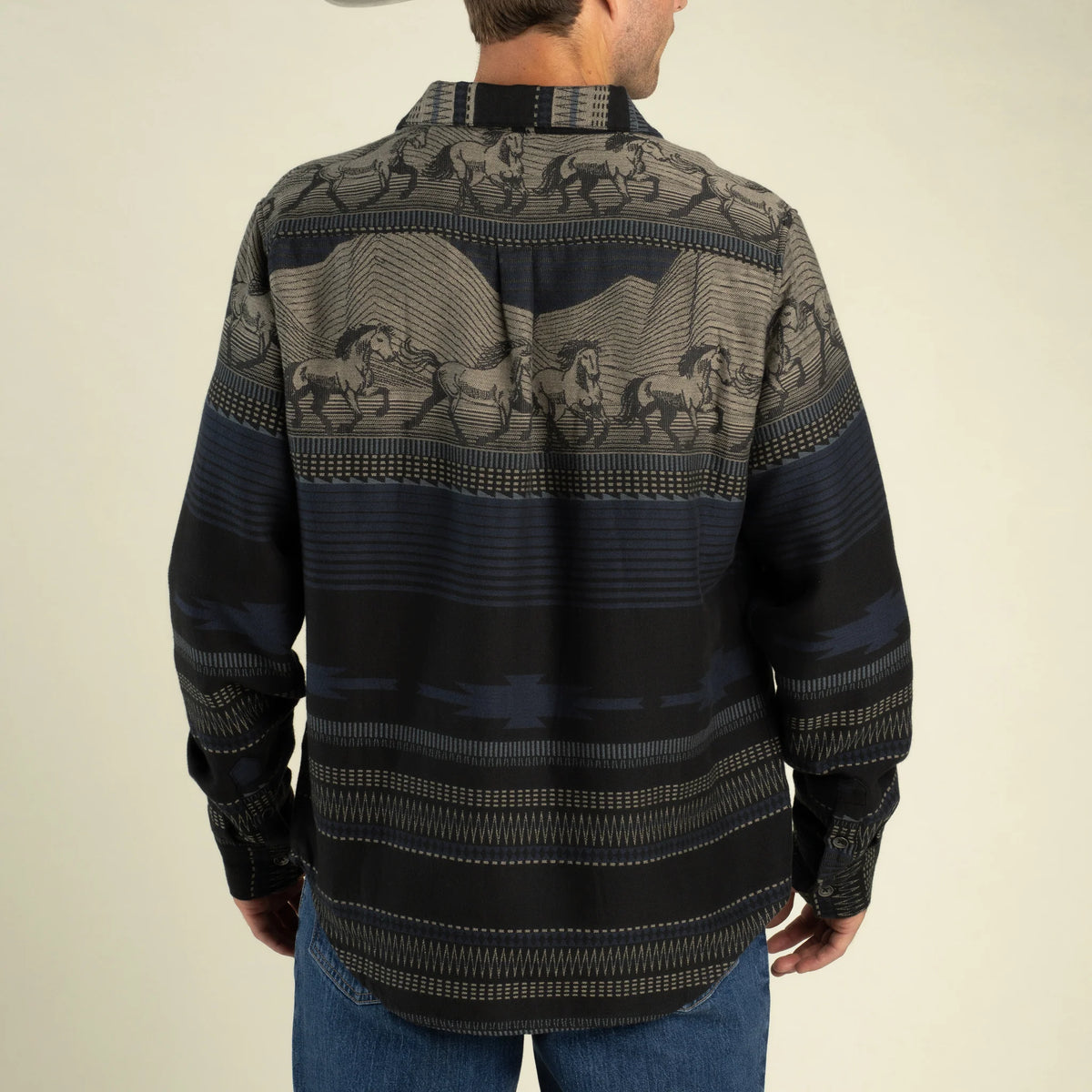 Boquillas Long Sleeve Shirt- Teton Stripe/Charcoal