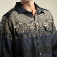Boquillas Long Sleeve Shirt- Teton Stripe/Charcoal
