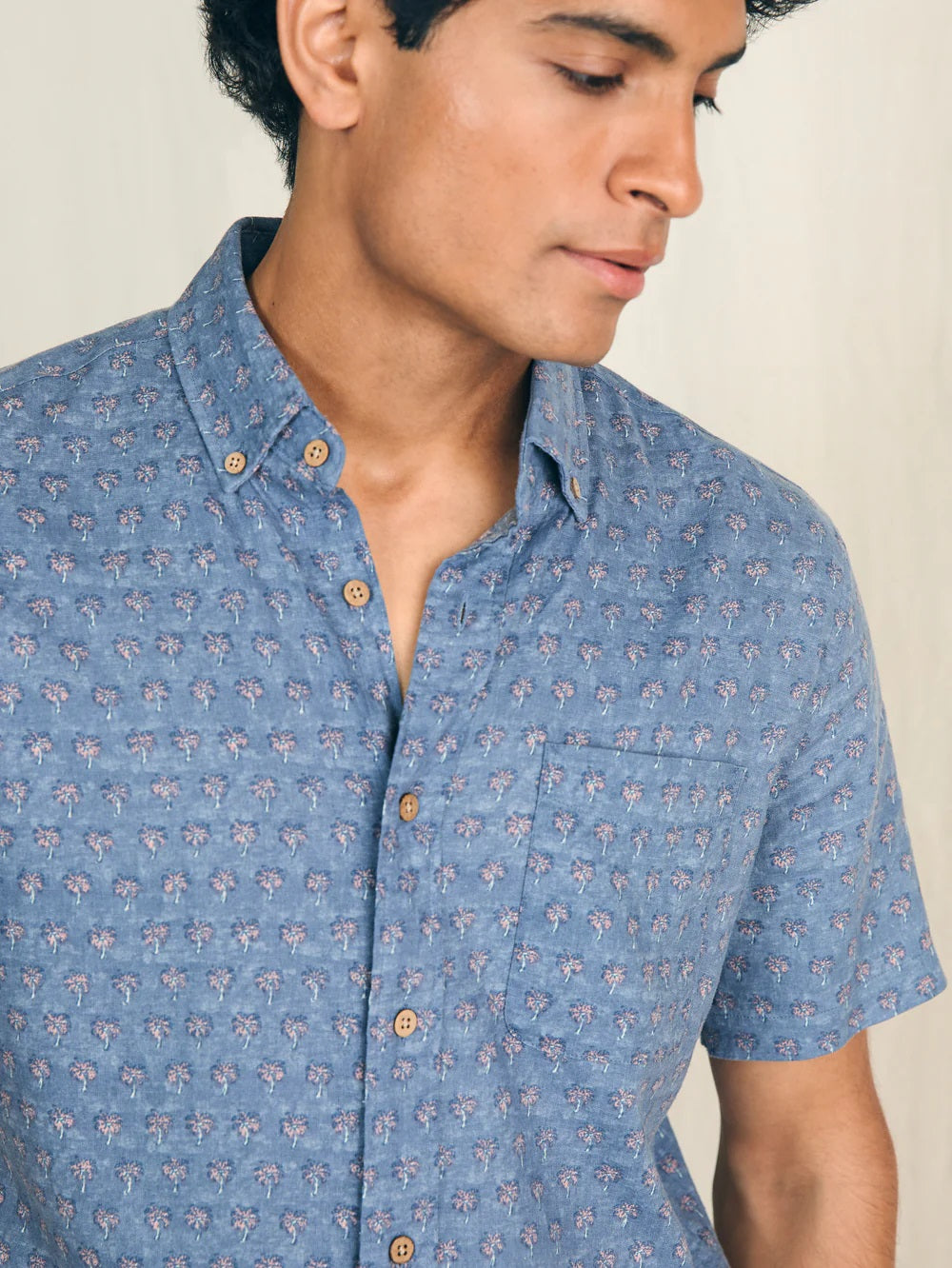 Short Sleeve Breeze Shirt- Paradise Palm