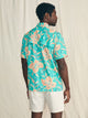 Shorelite Short Sleeve Tech Shirt- Teal Geranium Floral