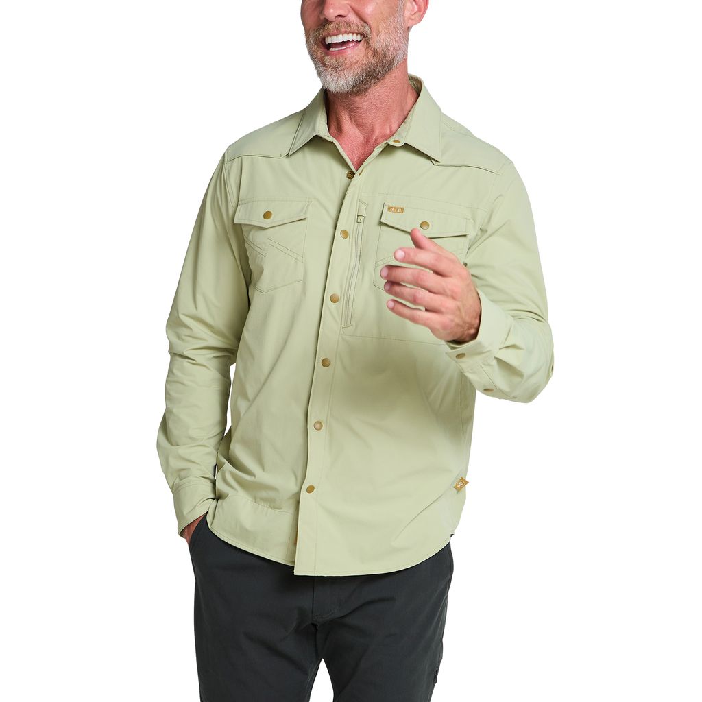 Emerger Tech Long Sleeve Shirt- Fog Green