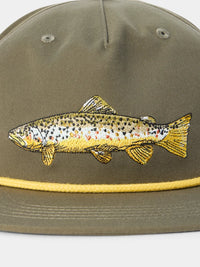 Brown Trout Hat - Military Green