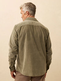 Stretch Terry Corduroy Workshirt- Light Pine