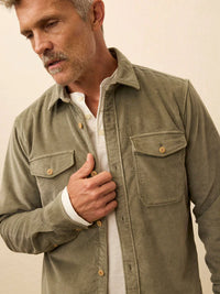 Stretch Terry Corduroy Workshirt- Light Pine