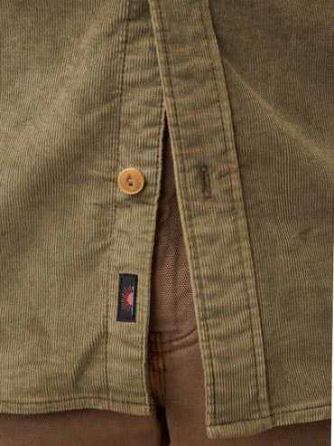 Stretch Terry Corduroy Workshirt- Light Pine