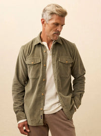 Stretch Terry Corduroy Workshirt- Light Pine