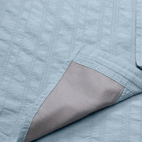 H Bar B Snapshirt- Eyelet Stripe Sky Blue