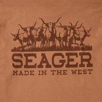 Herd Long Sleeve T-Shirt- Brown