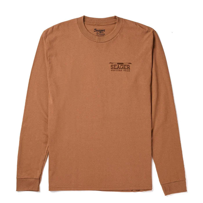 Herd Long Sleeve T-Shirt- Brown