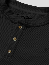 Men's Hill Country TurboDry Henley- Black