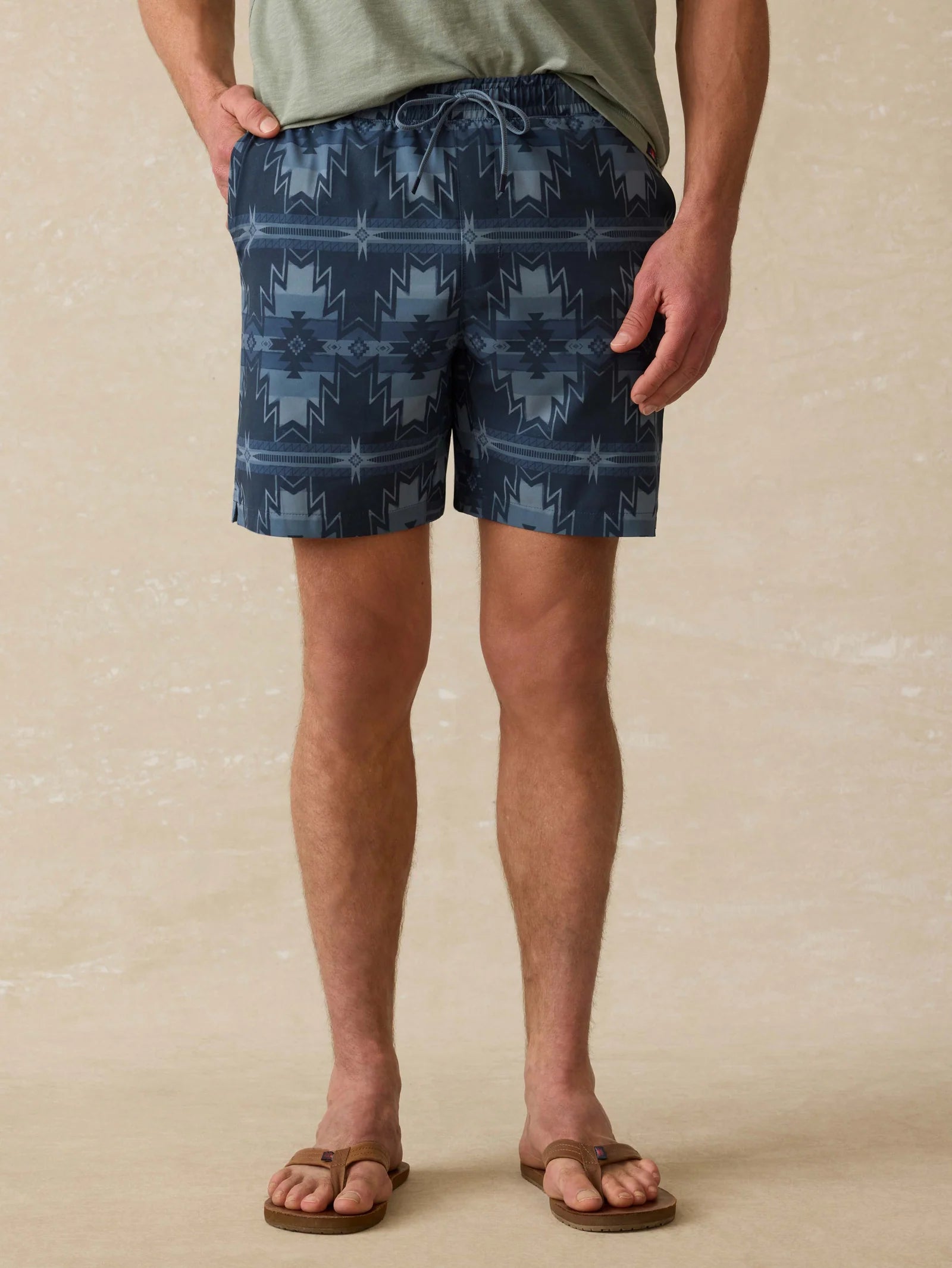 DGF Shorelite Swim Trunks 7in- Night Navy Stars