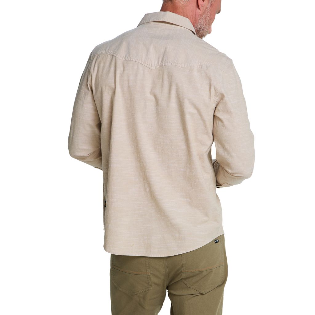 Crosscut Deluxe Long Sleeve Shirt- Parrot Patrol: Dune Chambray