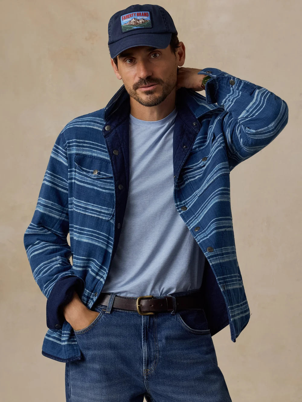 Reversible Bondi Jacket- Shoreview Indigo Wash