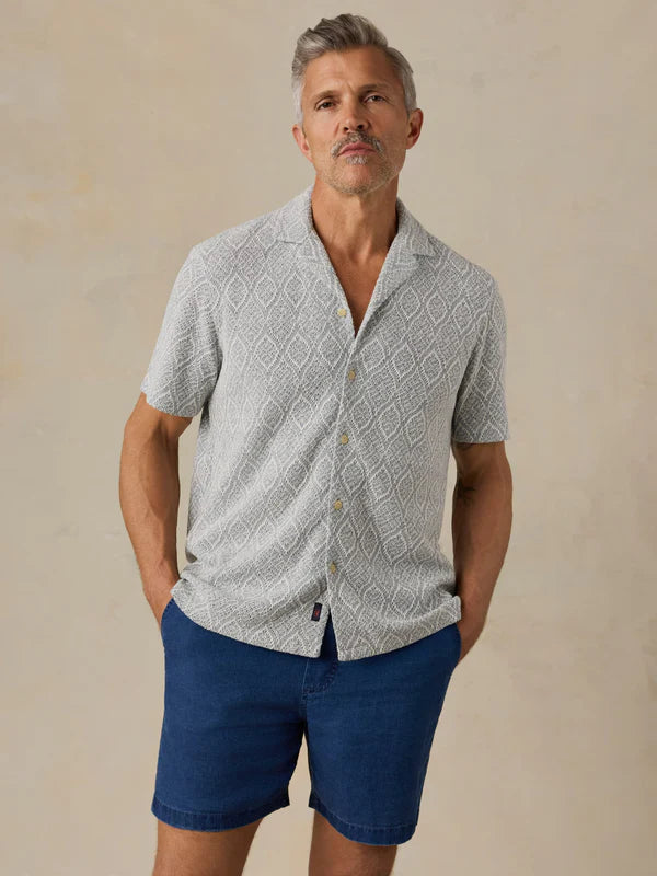 Oasis Camp Shirt - Blue Island Medallion