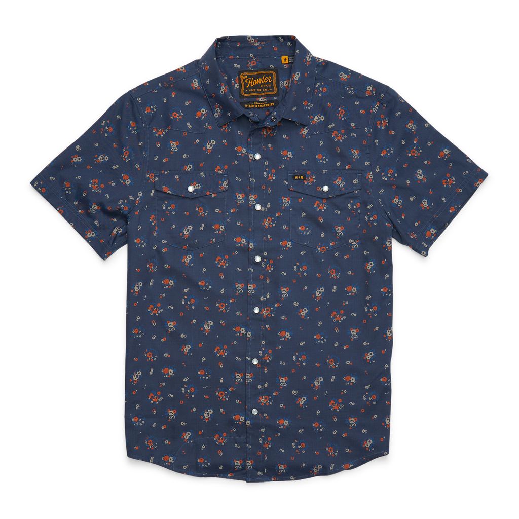 H Bar B Snapshirt- Bouquets Midnight