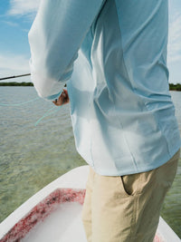 Brrr® Lightweight Rockport Pro Guide Hoodie- Ice Water