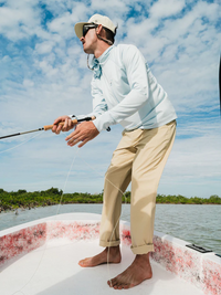 Brrr® Lightweight Rockport Pro Guide Hoodie- Ice Water