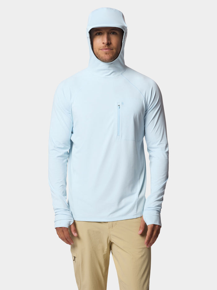 Brrr® Lightweight Rockport Pro Guide Hoodie- Ice Water
