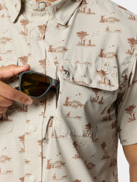 Cast & Blast Short Sleeve Shirt- Opening Day Sand Dollar