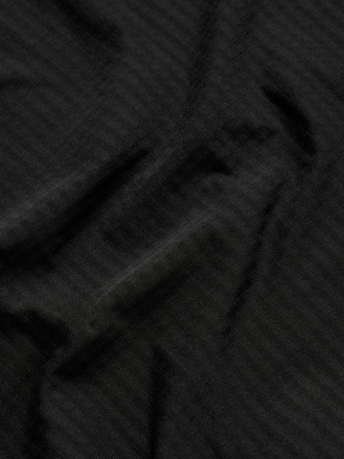 Lightweight Grid 1/2 Zip Fleece- Black