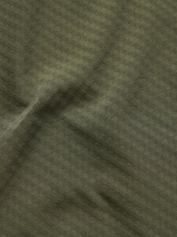 Lightweight Grid Tech Fleece- Moss/Raven