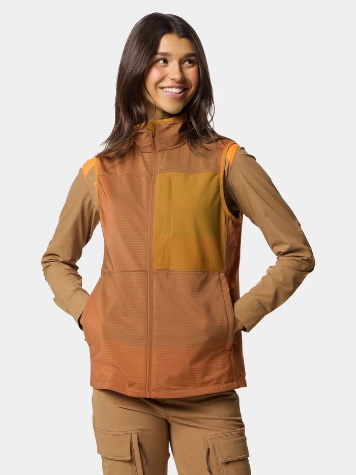 Women's Lightweight Grid Tech Fleece Vest - Clay
