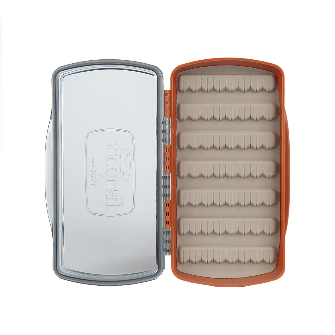 Tacky Pescador Fly Box- Clear/Burnt Orange