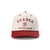 Branded Snapback Hat- Cream/Maroon