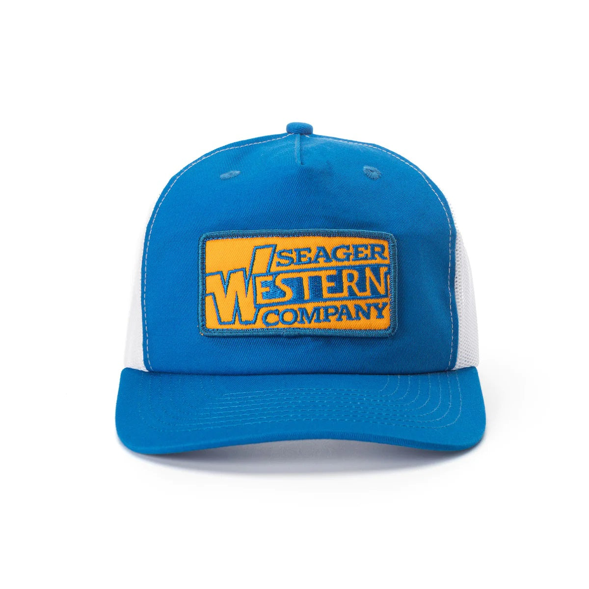 Western Wear Snapback Hat- Blue/White