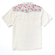 Amarillo Short Sleeve Flora Snap Shirt- Vintage White