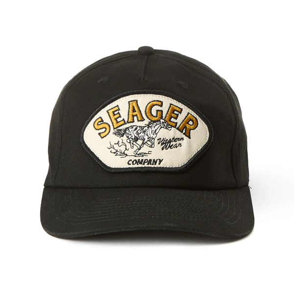 Heritage Cotton Snapback Hat- Black