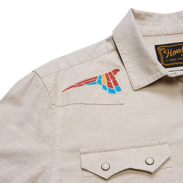 Crosscut Deluxe Long Sleeve Shirt- Parrot Patrol: Dune Chambray