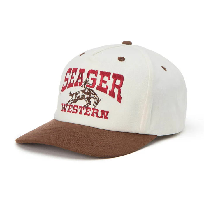 Rodeo Snapback- Cream/Brown