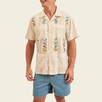 Guayabera Shirt- Riverbed - Flowers