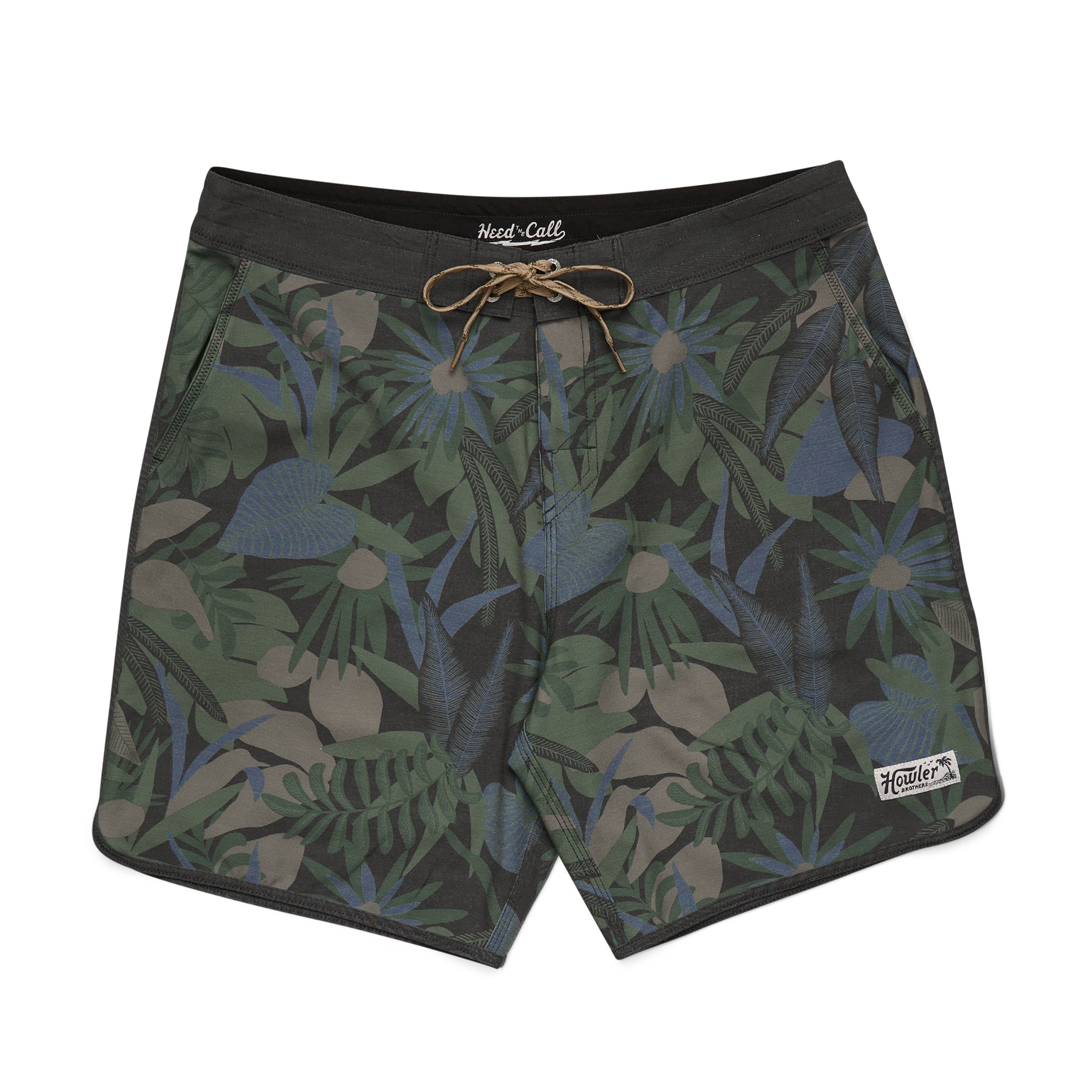 Bruja Boardshorts- Tropical Dimension/Antique Black