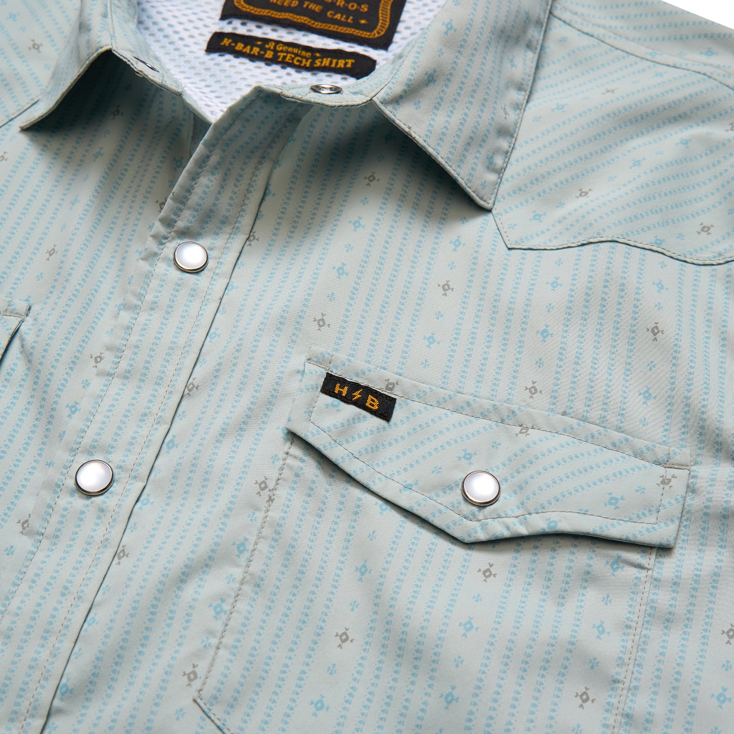 H Bar B Tech Shirt- Supernova/Ash Blue