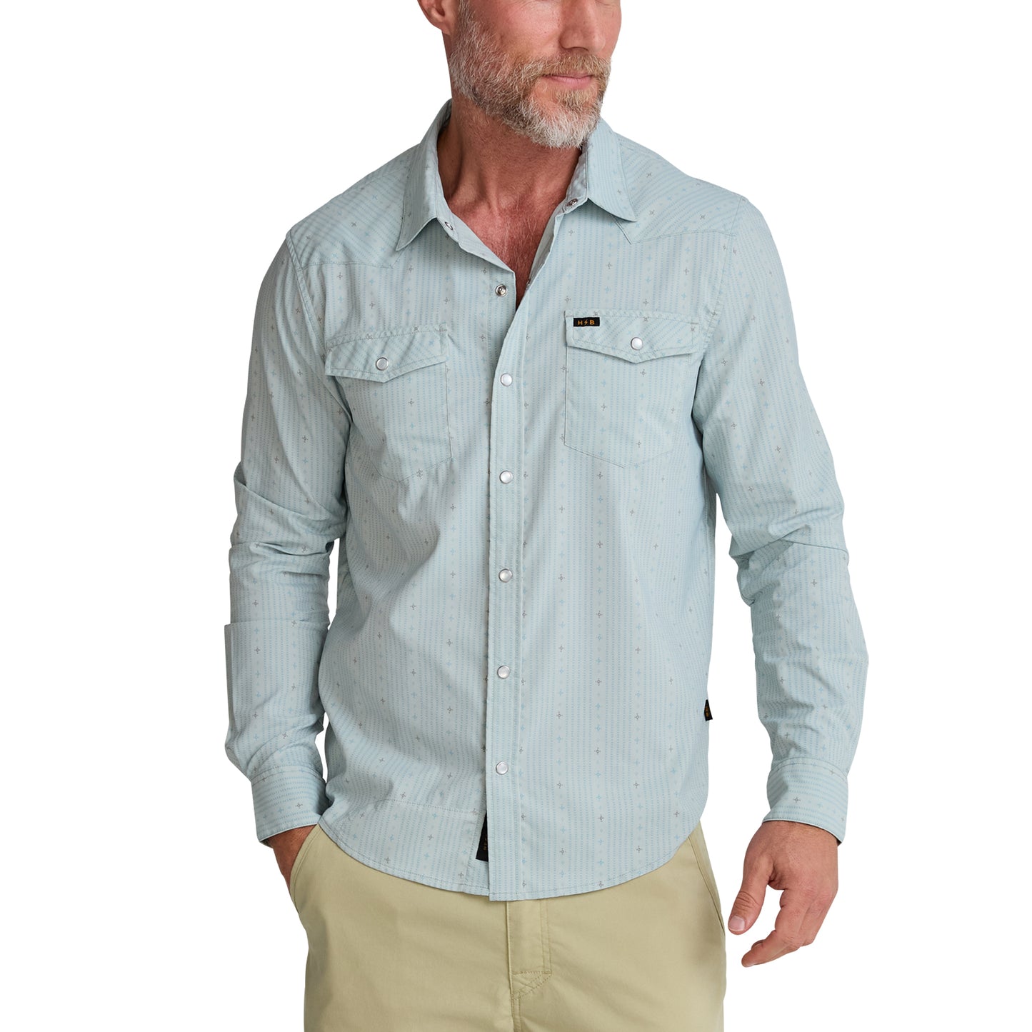 H Bar B Tech Shirt- Supernova/Ash Blue
